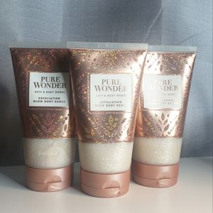 BBW PURE WONDER EXFOLIATING GLOW BODY SCRUB X3